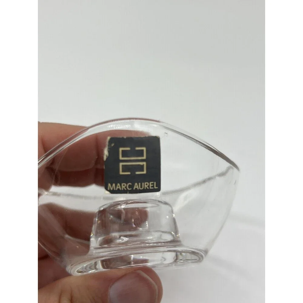 Marc Aurel Lead Crystal Candle Holders Set Of 2 Clear Germany Decor